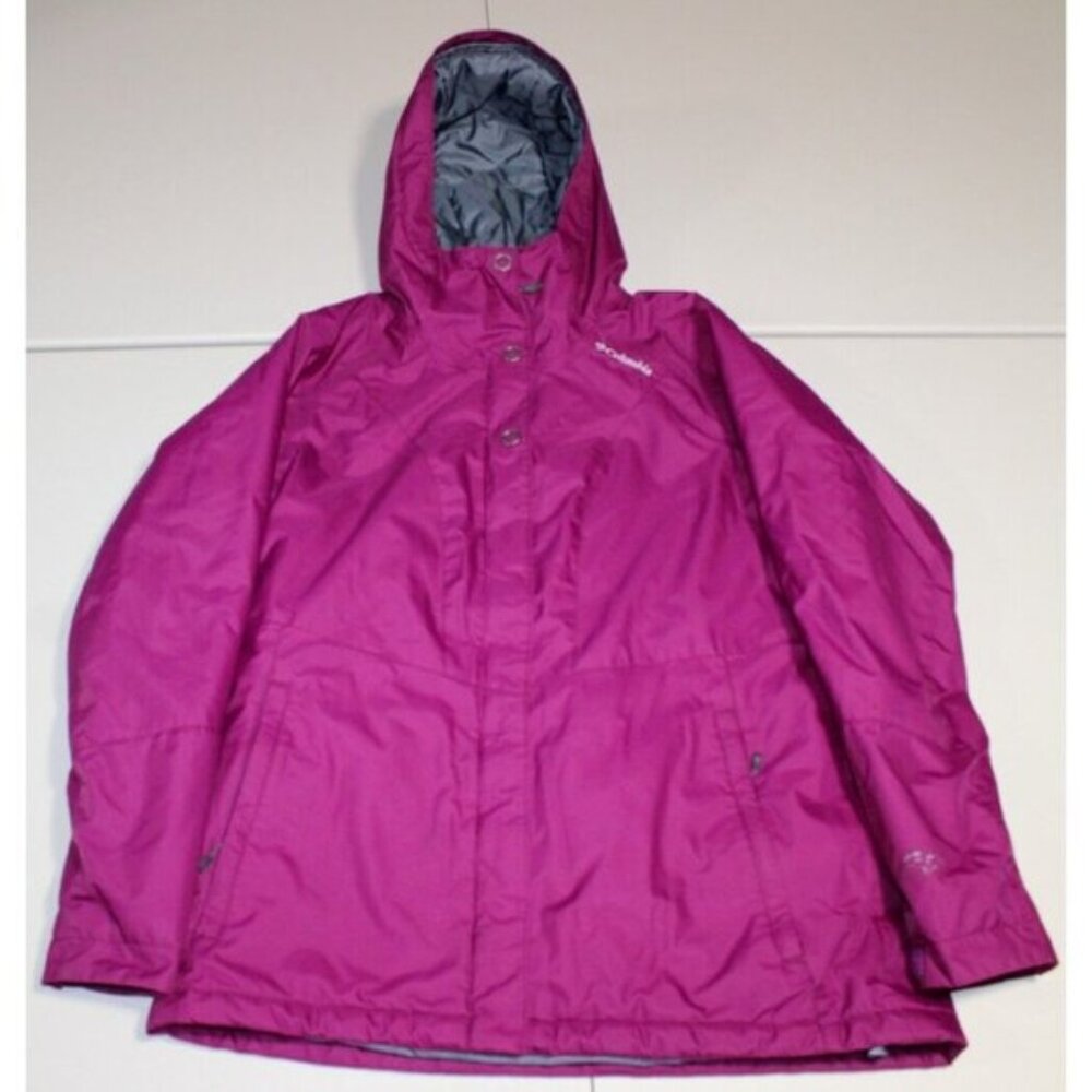 Womens Columbia Alpine Action Omni-heat Jacket Coat Large Pink Ski Snow 1725571